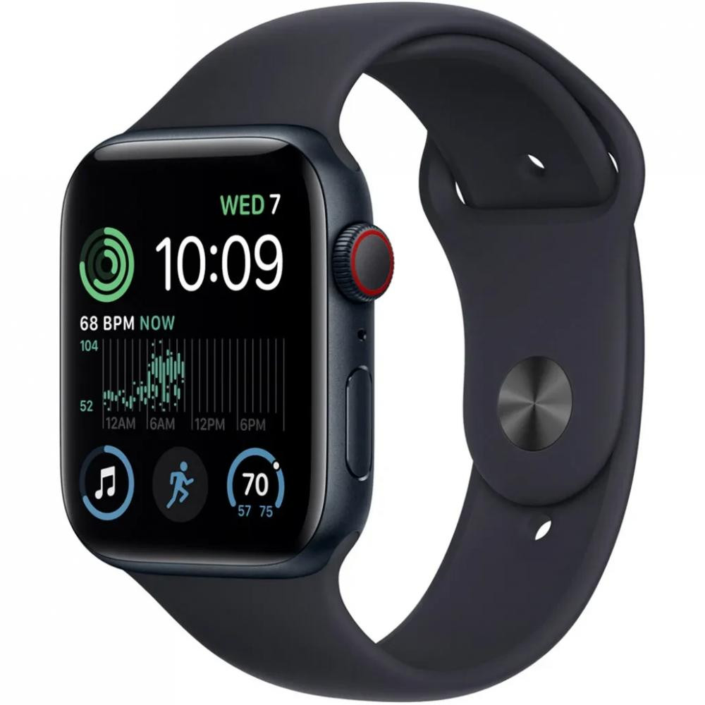 Apple Watch SE 2 GPS + Cellular 44mm Midnight Alu. Case w. Midnight Sport Band M-L (MRH73)