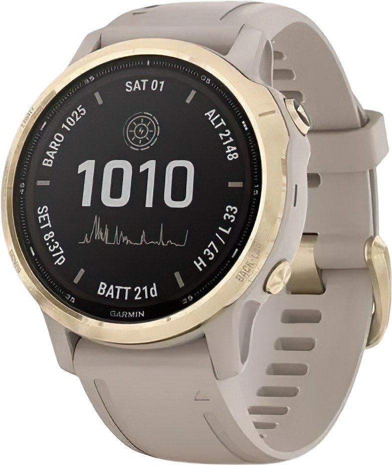 Garmin Fenix 6S Pro Solar Edition Light gold with light sand band (010-02409-11-10)