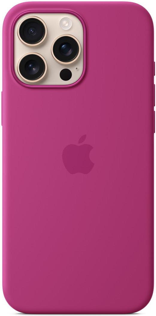 Apple iPhone 16 Pro Max Silicone Case with MagSafe - Fuchsia (MYYX3)