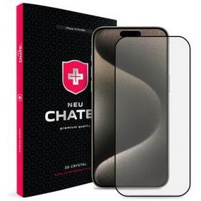 NEU Chatel Corning Gorilla Glass Anti-Static with Mesh Front Black для iPhone 15 Pro Max