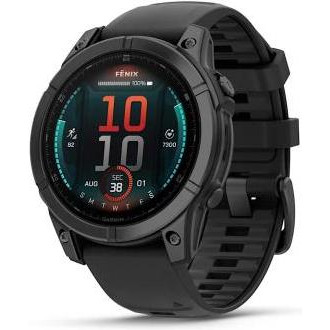 Garmin Fenix E 47mm AMOLED Slate Gray Steel with Black Silicone Band (010-03025-03-01)