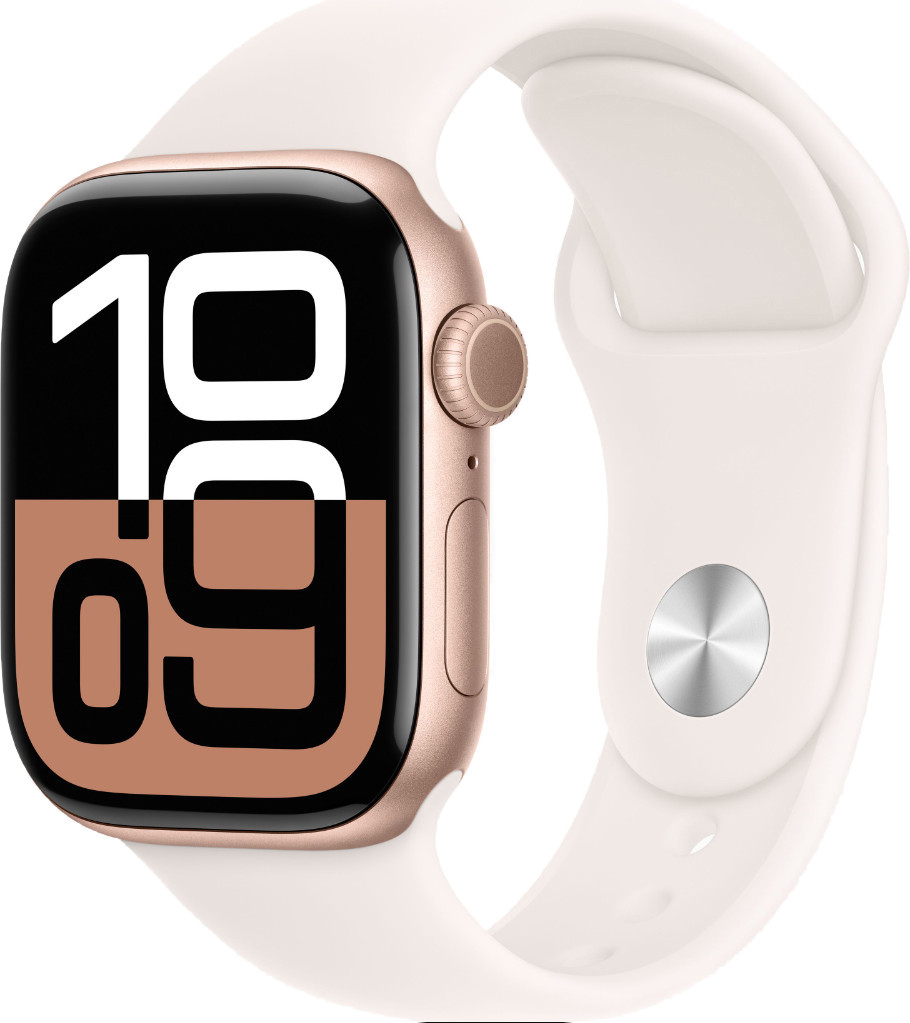 Apple Watch Series 10 GPS 42mm Rose Gold Alu. Case w. Light Blush Sport Band - S-M (MWWH3) Прим'ята коробка