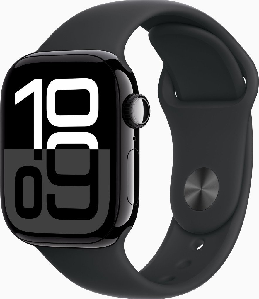 Apple Watch Series 10 GPS 42mm Jet Black Alu. Case w. Black Sport Band - S-M (MWWE3) Прим'ята коробка