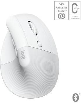 Logitech Lift for Mac Vertical Ergonomic Mouse Off White (910-006477)