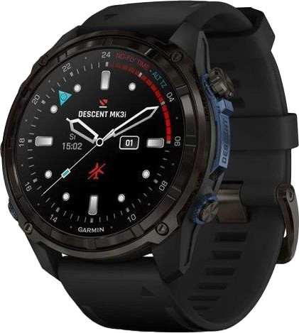 Garmin Descent Mk3i 51mm Carbon Gray DLC Titanium with Black Silicone Band (010-02752-10-11)