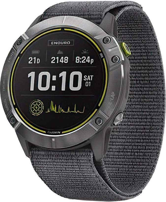 Garmin Enduro Steel with Gray UltraFit Nylon Strap (010-02408-00-10)