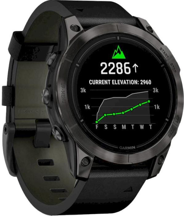 Garmin Epix Pro Gen 2 Sapphire 47mm Carbon G. DLC Tit. with B. Leather Band (010-02803-30)
