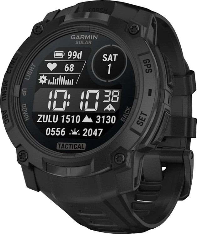 Garmin Instinct 3 50mm Solar Tactical Edition Black with Black Band (010-02935-50)