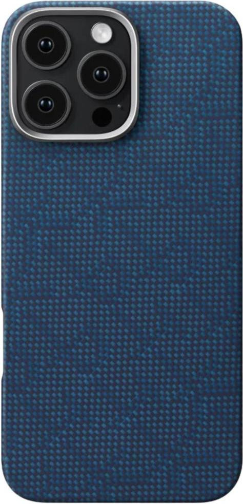 Pitaka Tactile Woven Case Monogram for iPhone 16 Pro Max - Dark Blue (KI1603PTKP)