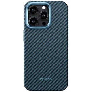 Pitaka MagEZ Case Pro 4 Twill 1500D Black-Blue for iPhone 15 Pro (KI1508PP)