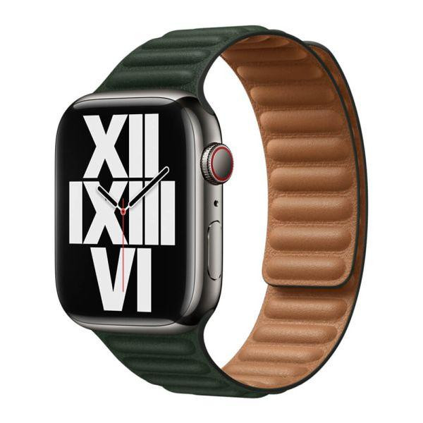 Apple Sequoia Green Leather Link M-L (ML7Q3) для  Watch 40-41mm