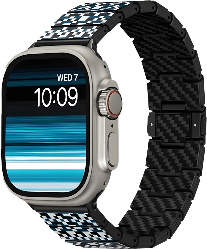 Pitaka Ремінець  Chroma Carbon Band Dreamland Mosaic for Apple Watch 49-45-44mm (AWB2303)