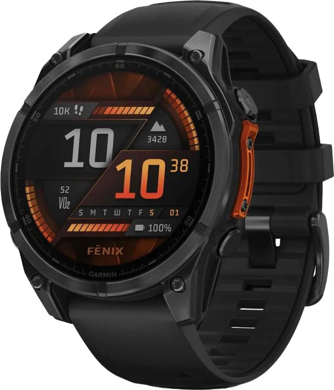 Garmin Fenix 8 51mm AMOLED Slate Gray with Black Silicone Band (010-02905-00)