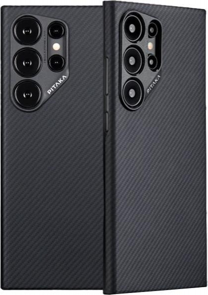 Pitaka MagEZ Case 4 Twill for Samsung Galaxy S24 Ultra - Black-Grey (KS2401U)