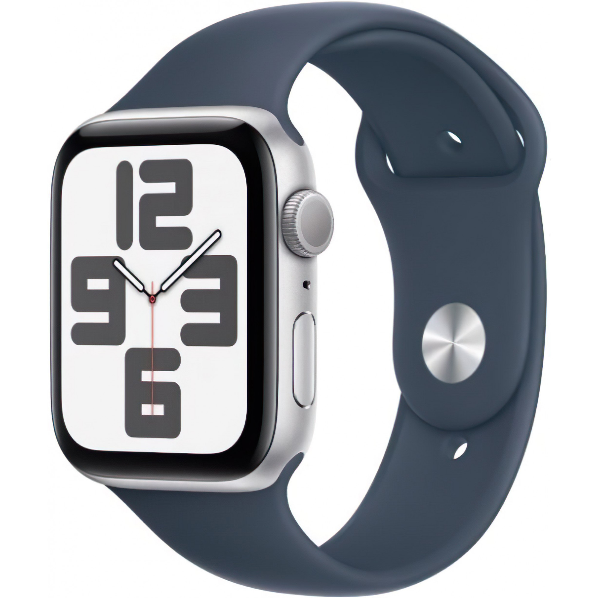Apple Watch SE 2 GPS 40mm Silver Aluminium Case with Storm Blue Sport Band M/L (MRE23)