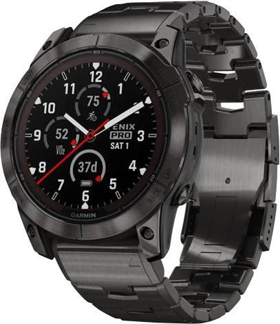 Garmin Fenix 7X Pro Sapphire Solar Carbon G. DLC Tit. with Vented Tit. Bracelet (010-02778-30)