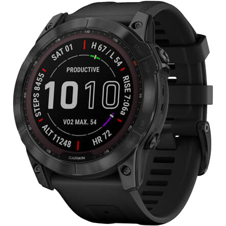 Garmin Fenix 7X Sapphire S. Black DLC Titanium w. Black Band (010-02541-22-23-45)