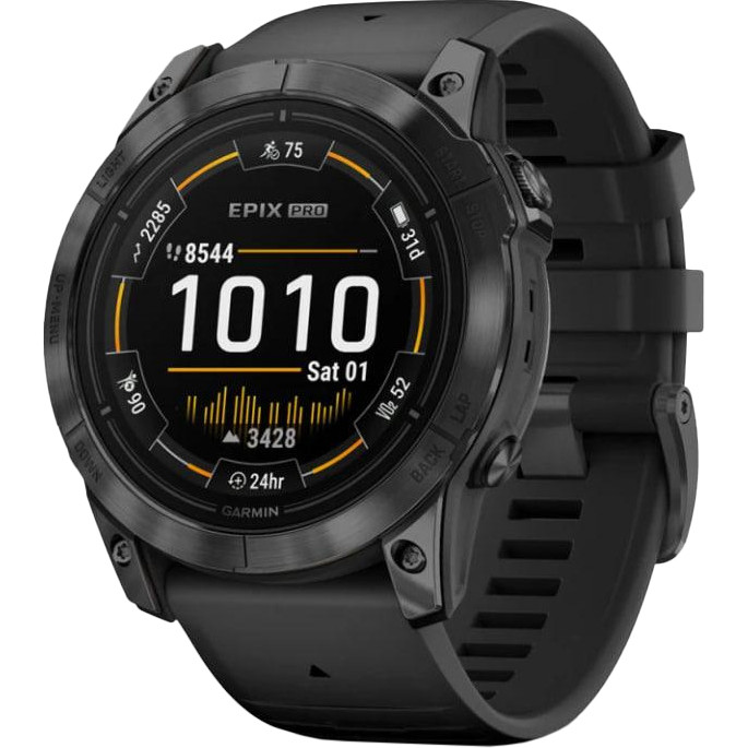 Garmin Epix Pro Gen 2 Sapphire 51mm Carbon G. DLC Tit. with Black Band (010-02804-00-01-53)