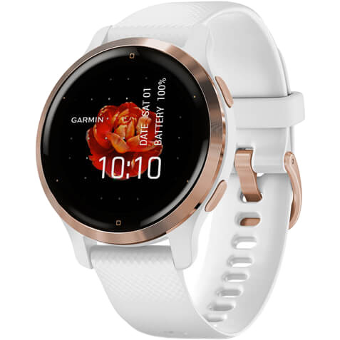 Garmin Venu 2S Rose Gold Bezel with White Case and Silicone Band (010-02429-13-03)