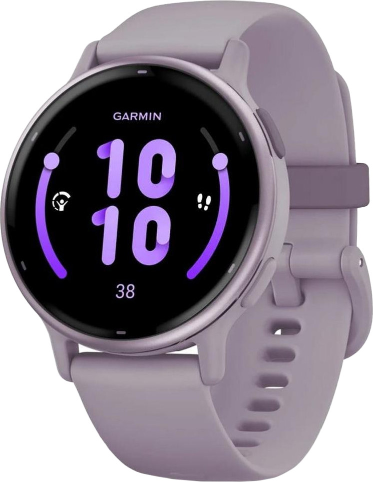 Garmin vivoactive 5 Metallic Orchid Aluminum Bezel with Orchid Case and Silicone (010-02862-13-53)