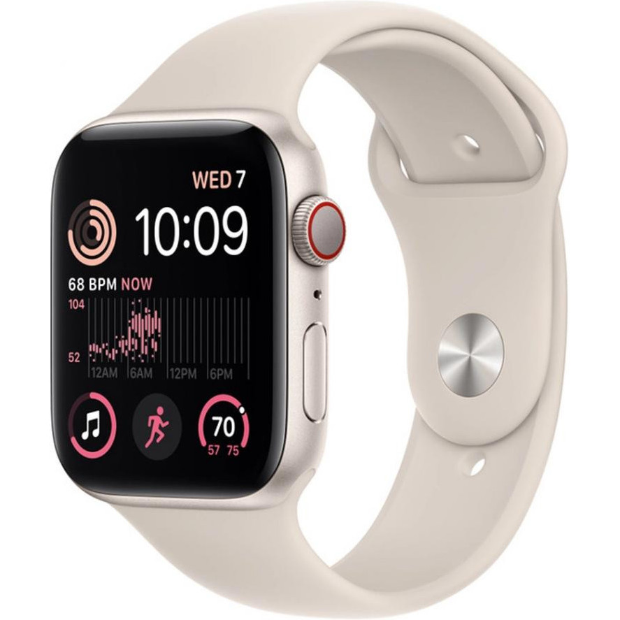 Apple Watch SE 2 GPS + Cellular 44mm Starlight Aluminum Case with Starlight Sport Band (MNPT3)