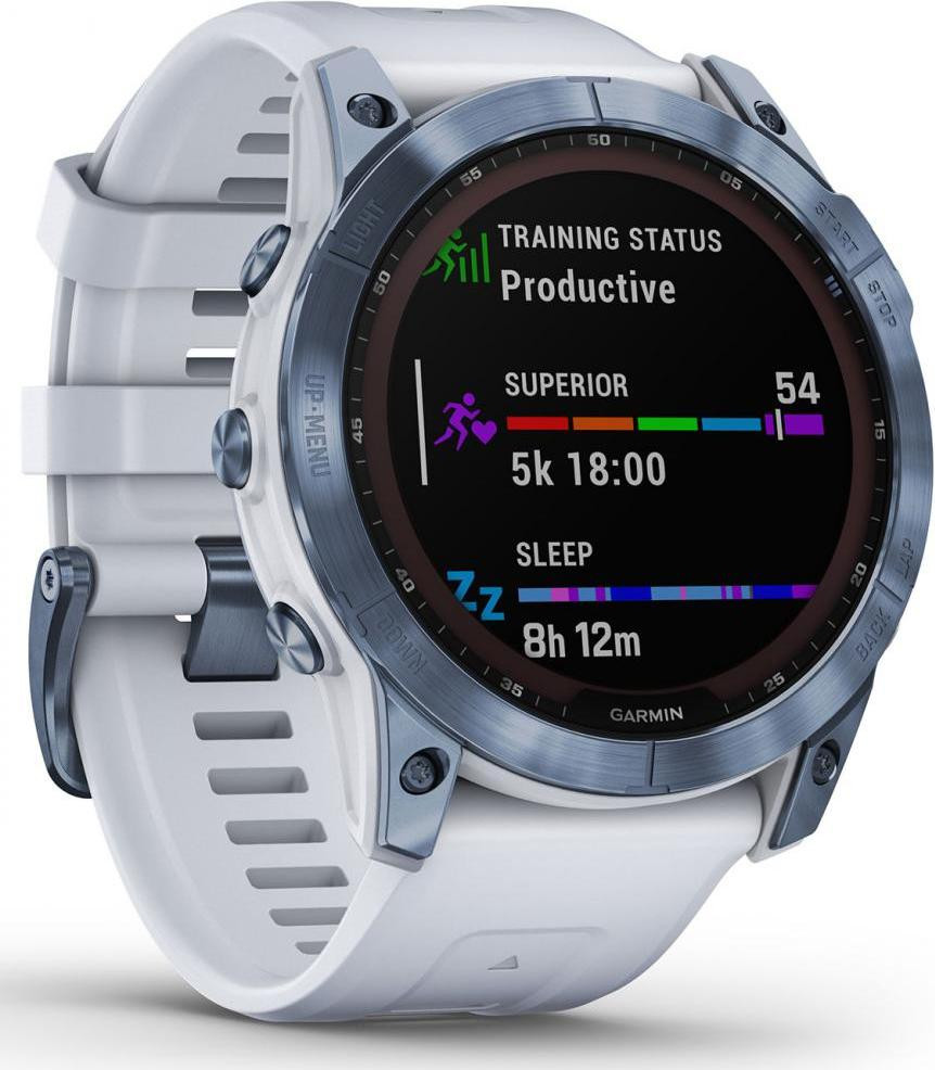Garmin Fenix 7X Sapphire Solar M. Blue DLC Titanium w. Whitestone Band (010-02541-14-15)