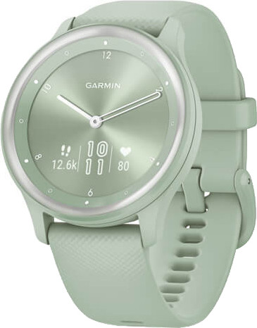 Garmin Vivomove Sport Cool Mint Case and S. Band w. Silver Accents (010-02566-03)