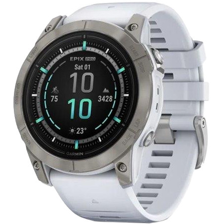 Garmin Epix Pro Gen 2 Sapphire 51mm Titanium w. Whitestone Band (010-02804-10-11)