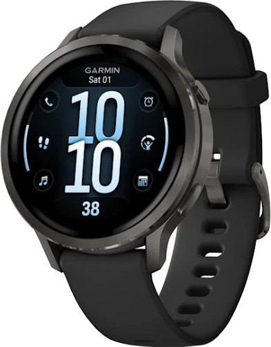 Garmin Venu 4 41 mm Slate with Black Silicone Band (010-03013-02)