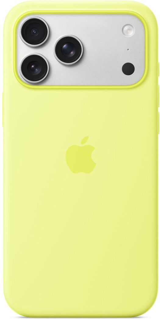 Apple iPhone 17 Pro Max Silicone Case with MagSafe – Neon Yellow (MGFM4)